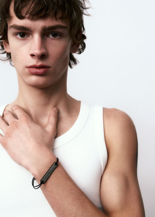 STRUGA STRUGA Techno Carbon Fiber Bracelet - industrial silver & carbon fiber bracelet handcrafted Bali - view 3