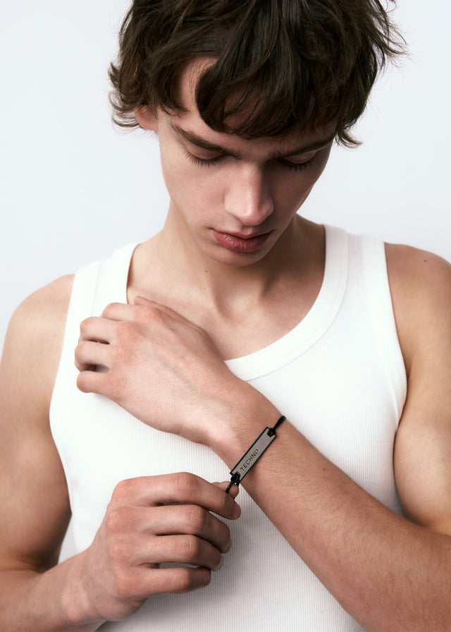 STRUGA STRUGA Techno Carbon Fiber Bracelet - industrial silver & carbon fiber bracelet handcrafted Bali - view 6