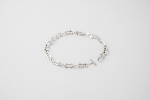 STRUGA Thorn Link Sterling Silver Bracelet with Toggle - バリ島ハンドメイド