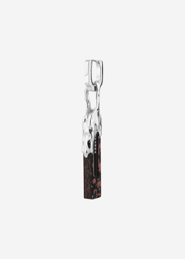 Earring classic or blade + fused mini line bloody