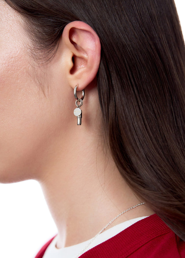 STRUGA Classic + Pills Silver Earrings - deconstructed sterling silver earrings handcrafted Bali - view 4