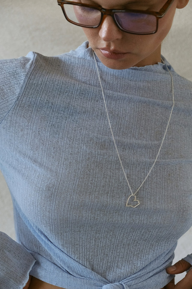 Necklace wire heart small