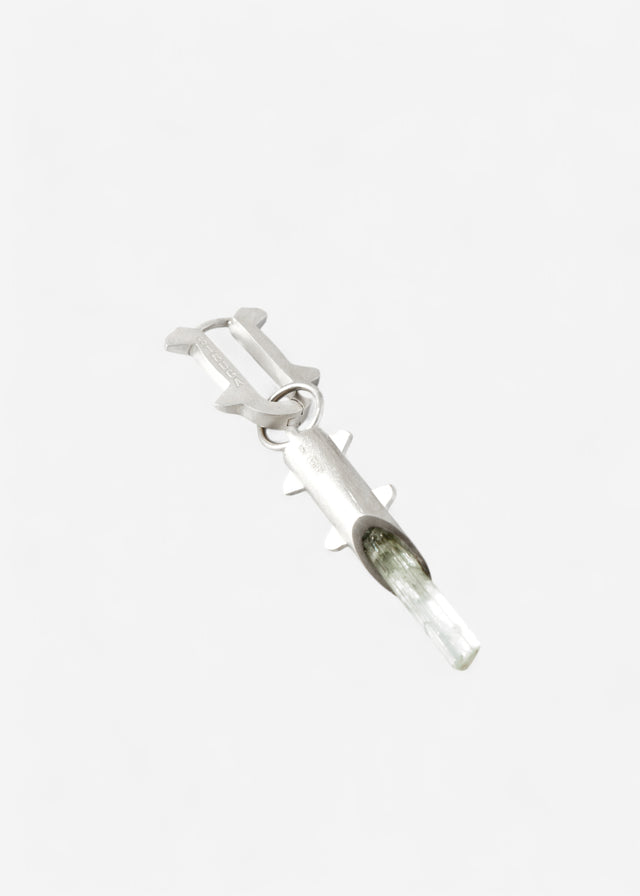 Mono Earring Thorn + (L) size Thorn frame with aquamarine #10