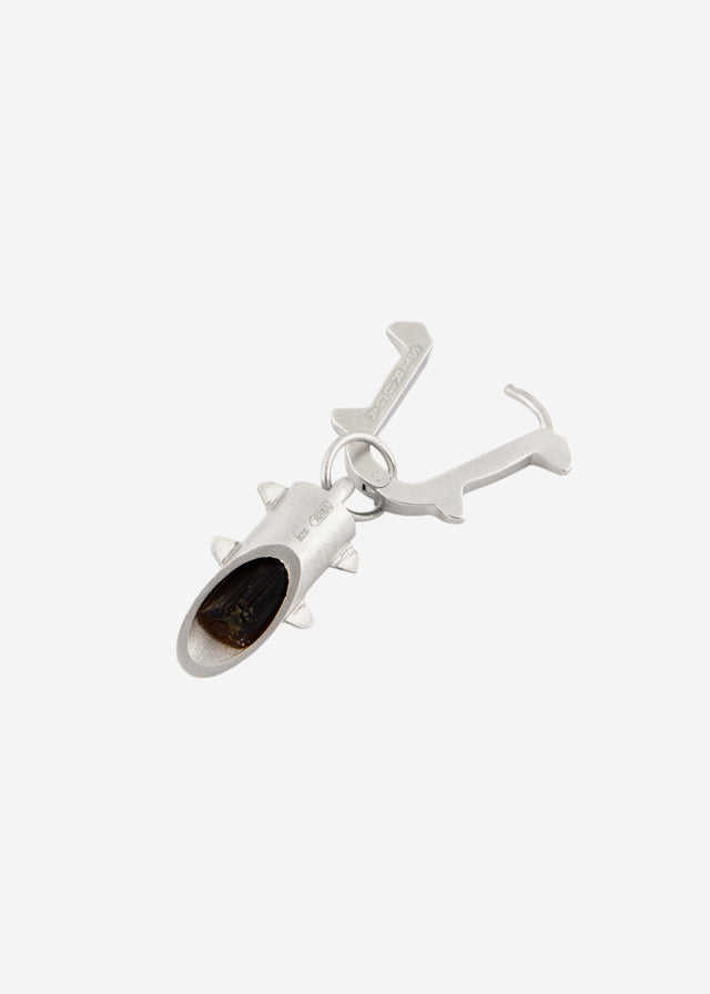 Mono Earring Thorn + (M) size Thorn frame with grey tourmaline #14