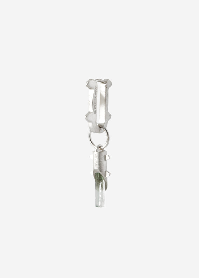 Mono Earring Thorn + (M) size Thorn frame with aquamarine #2