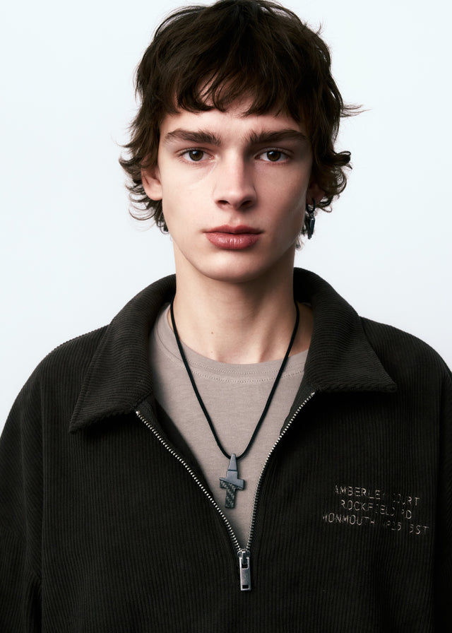 STRUGA Signature Cross V.3 Silver Necklace - dark fashion sterling silver necklace handcrafted Bali - view 2