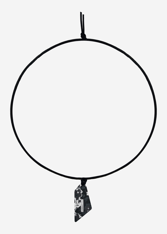 STRUGA Signature Asymmetric Winter Silver Necklace - deconstructed sterling silver necklace handcrafted Bali - view 3