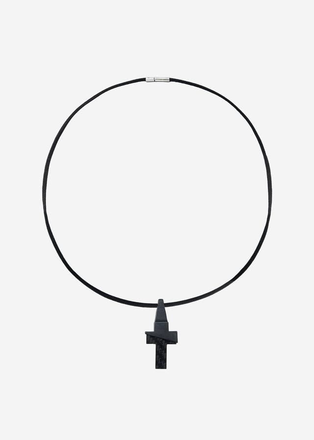 STRUGA Signature Cross V.3 Silver Necklace - dark fashion sterling silver necklace handcrafted Bali - view 3