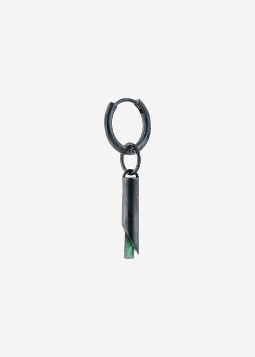 Classic Amulet Earring #28 — Green Tourmaline (M) | STRUGA