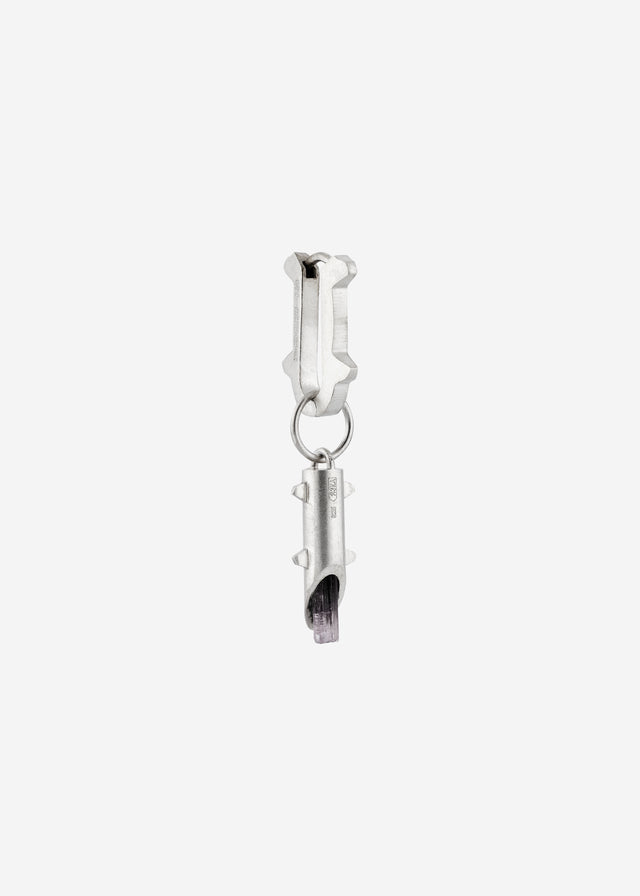 Mono Earring Thorn + (M) size Thorn frame with purple tourmaline #13