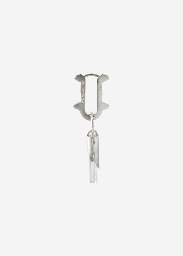 Mono Earring Thorn + (M) size Thorn frame with aquamarine #2