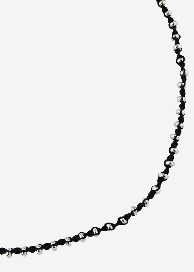 STRUGA Asymmetric Winter Fused with Meteorite Semchan Necklace - deconstructed sterling silver necklace handcrafted Bali -...