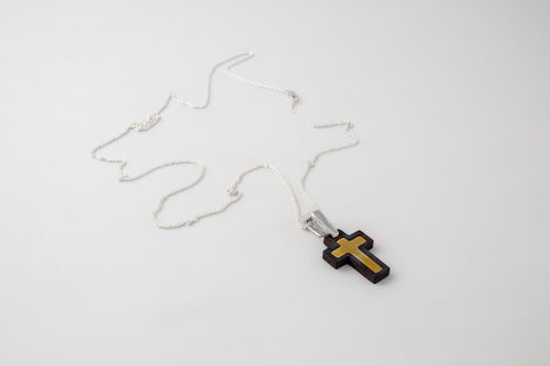 Cross Bloody Graphite Necklace | STRUGA
