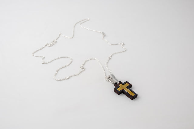 Necklace cross bloody