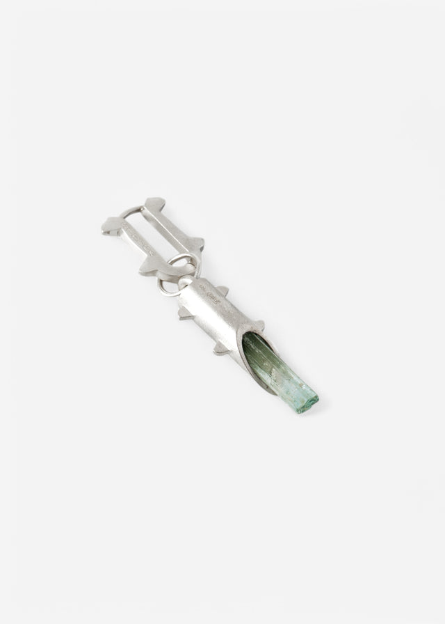 Mono Earring Thorn + (L) size Thorn frame with aquamarine #4