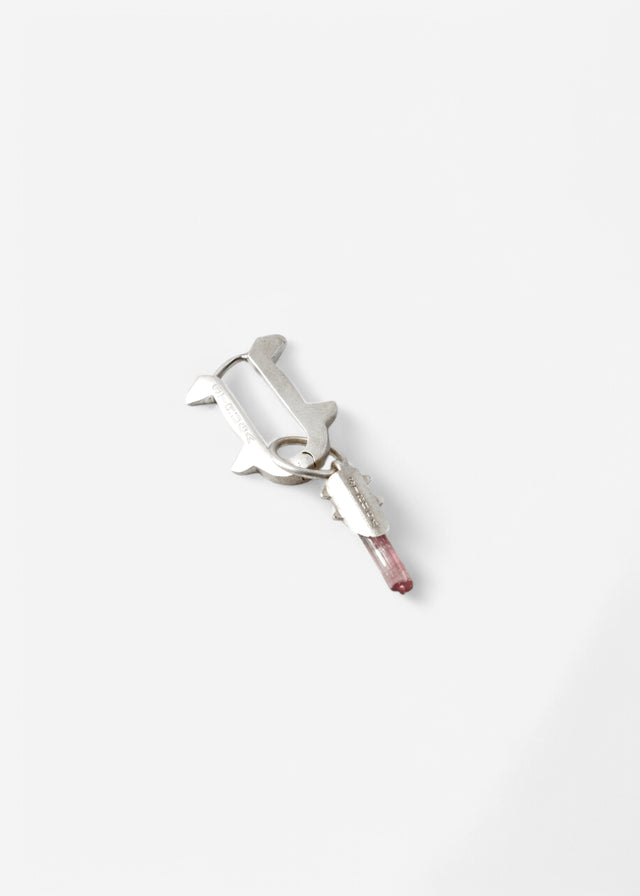 Mono Earring Thorn with (S) size Thorn frame pink quartz